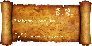 Buchman Montika névjegykártya